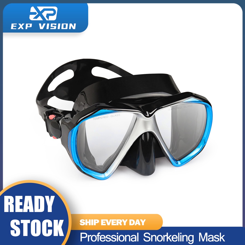 EXP VISION Snorkeling Mask Two Pieces Lenses Diving Goggle Scuba Diving