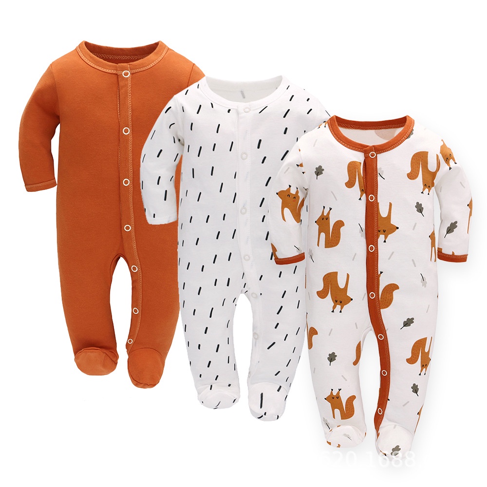 Newborn Baby Footed OnePiece Romper Jumpsuit Cotton Baby Clothes Play