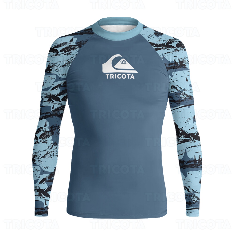Men's Rash Guards Diving Shirt UV Sun Protection Long Sleeve Beach