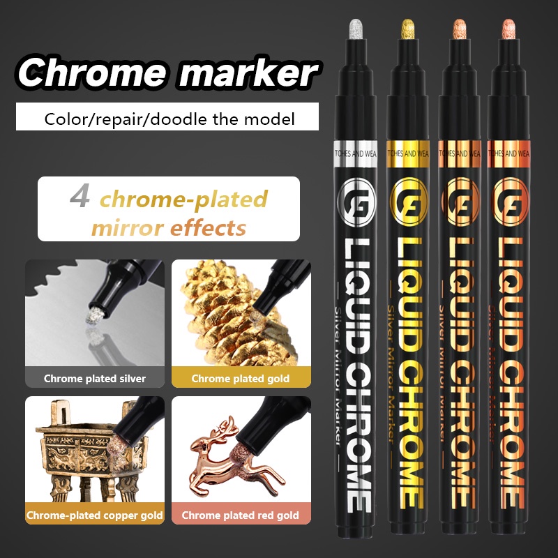 Electroplating Mirror Silver Gold Paint Pen Handrepair Chromeplated