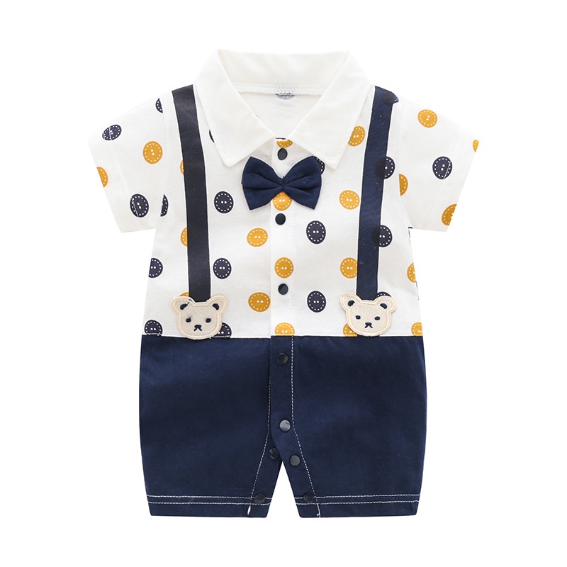 Baby Boys Rompers Toddlers Infants Short Sleeve Jumpsuits Baby One ...