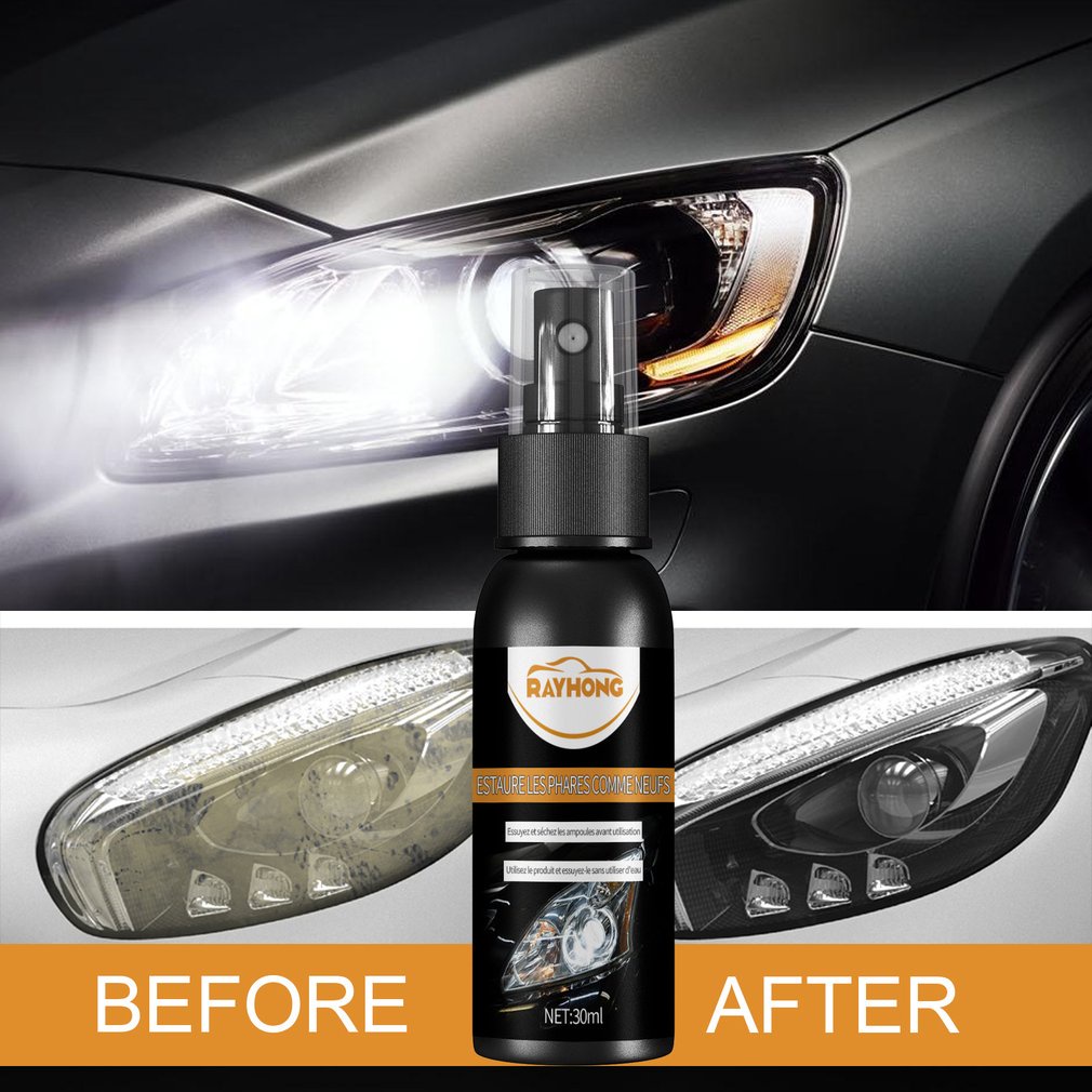 Rayhong 30ml Car Headlight Repair Spray Refurbished Agent Set Auto