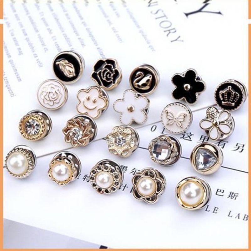 Button Pin Removable Small Size 8/Set Assorted Styles A Variety Of ...