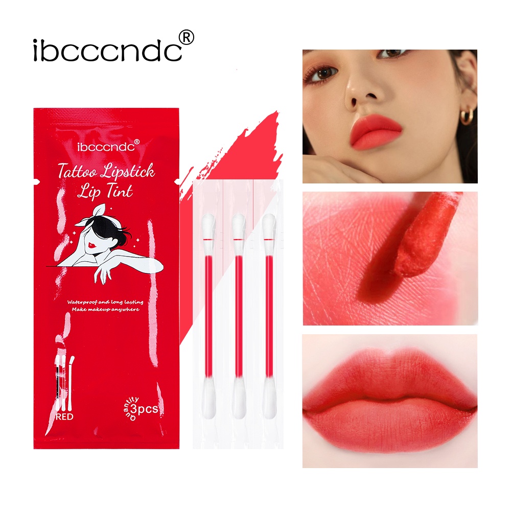 ibcccndc Cotton Swab Lipsticks Longlasting and Portable Lipstick