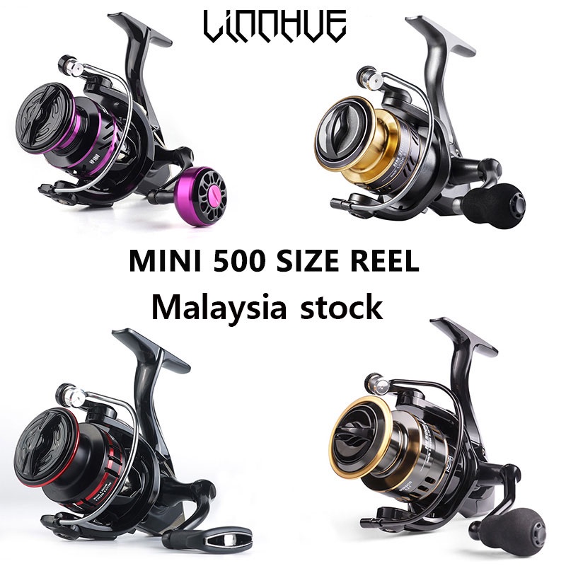 Malaysia Ready Stock LINNHUE mini 500 Metal Reel Mini Spinning reel