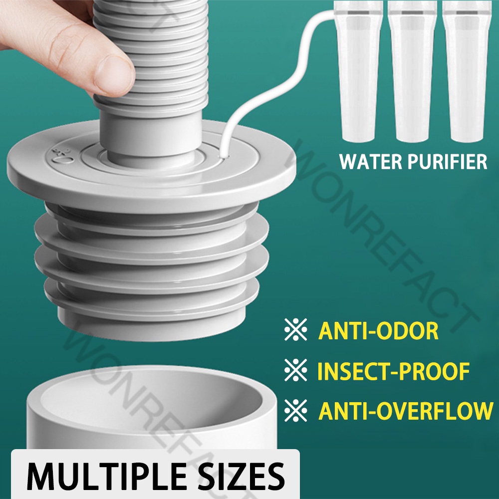 Drain Pipe Anti-odor Seal Plugging Cover Wash Basin Floor Drain ...