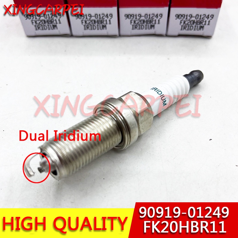High Quality 4pcs 9091901249 FK20HBR11 Dual Iridium Spark Plug For