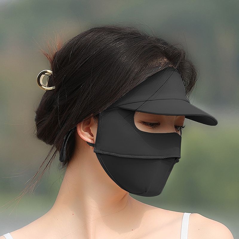 Sun Protection Mask Covering Face And Forehead, Mask, Female, Uv