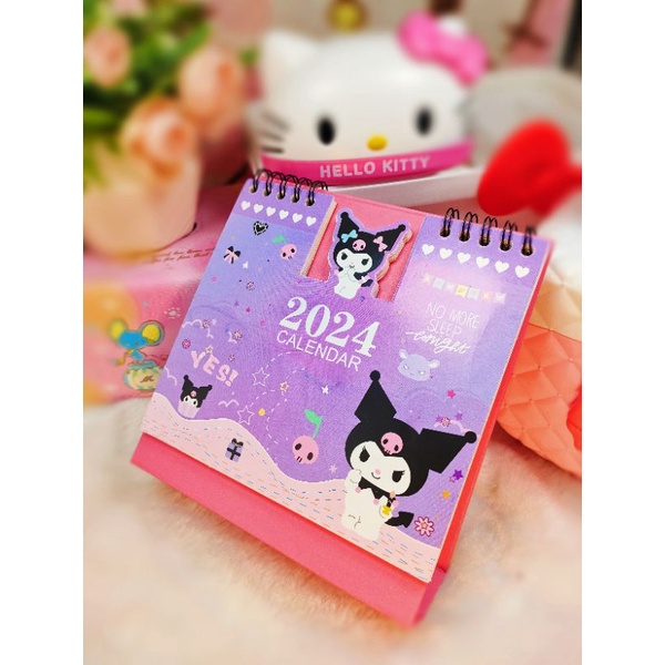 Desk Calendar 2024/Be2567 Kitty Mon My Me Twin Kuromi Snoopy Cartoon ...