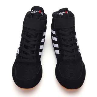 Day Key Wrestling Shoes Boxing Boots Rubber Sole Combat Training