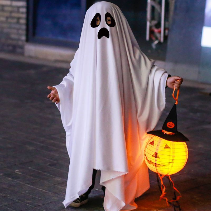 Costume Halloween Children's Boy Little Girl Ghost Cos Dress Up White ...