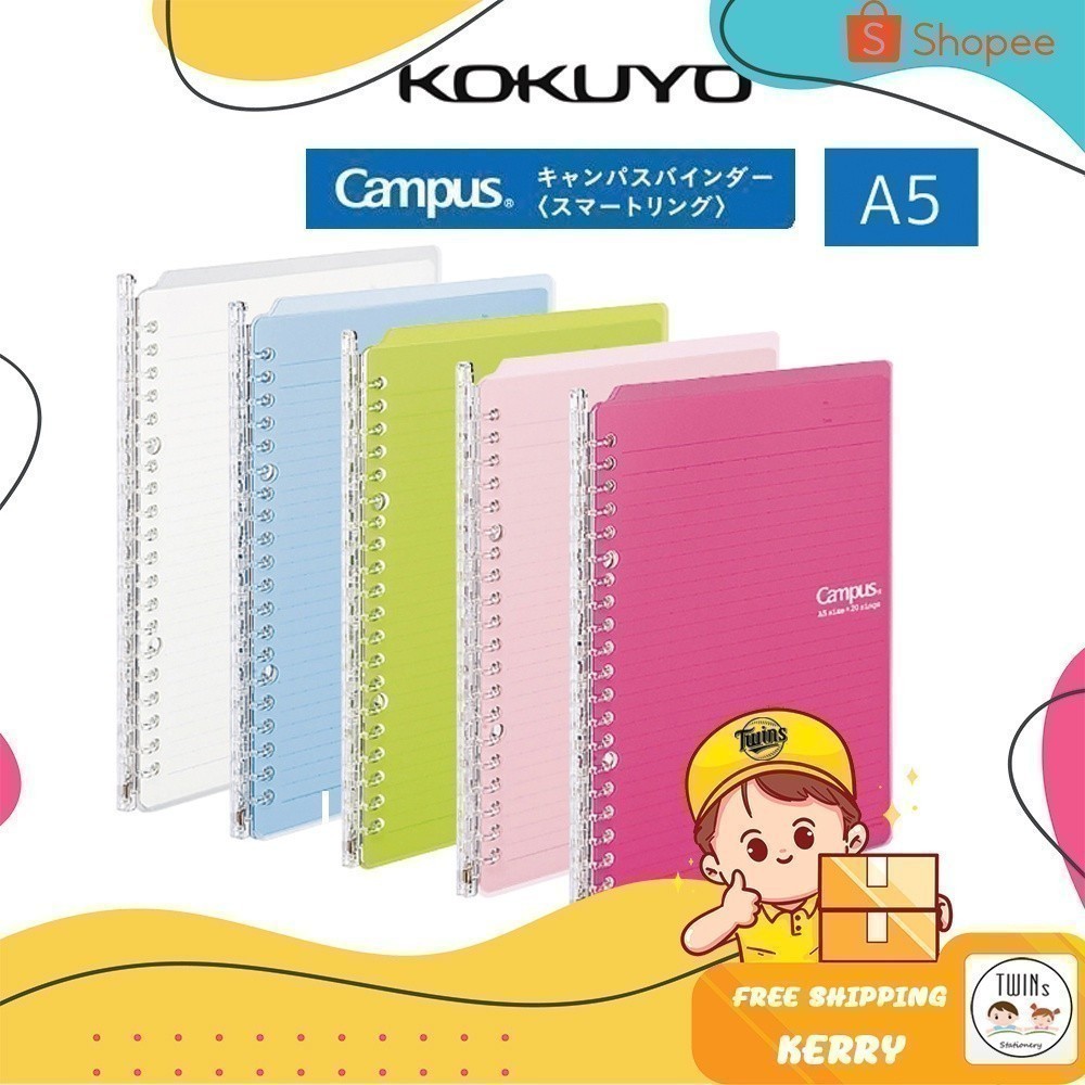 Document File Ring Type Campus Binder Smart A5 Size 20 Holes | Shopee ...