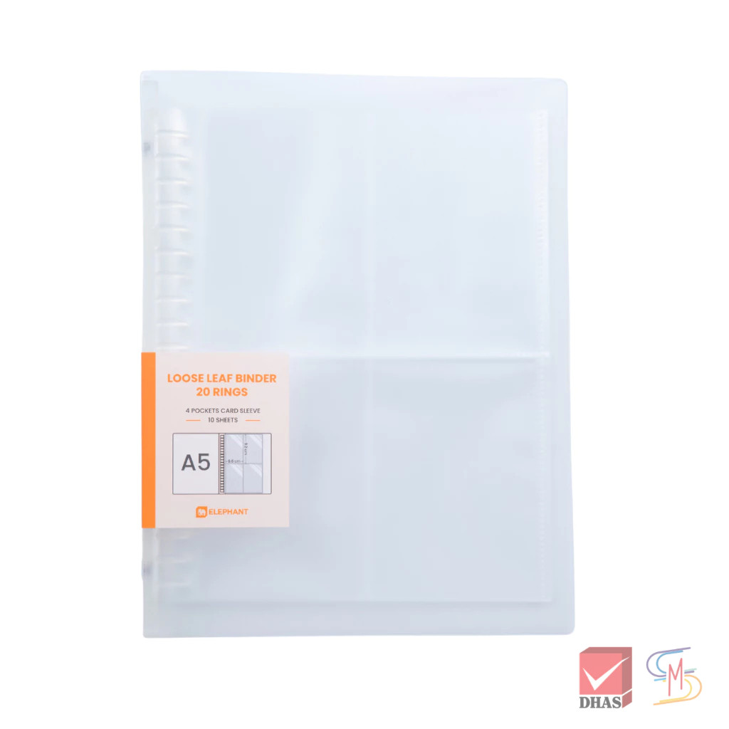 Elephant Brand File 20-Ring Plastic Insert A5 Card (Refillable) 1 ...