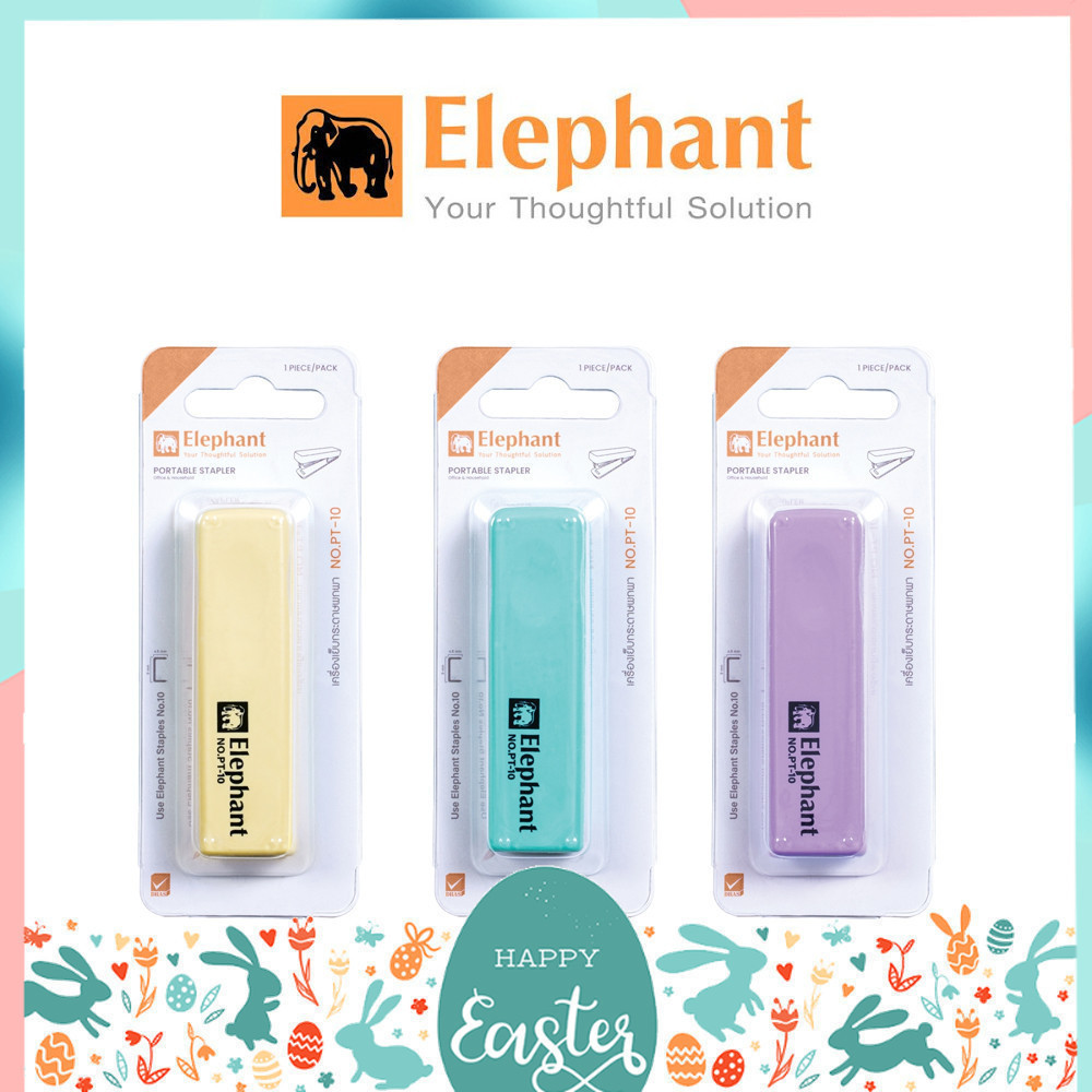 Elephant Brand Stapler Model PT-10 Pastel Colors Mixed | Shopee Malaysia