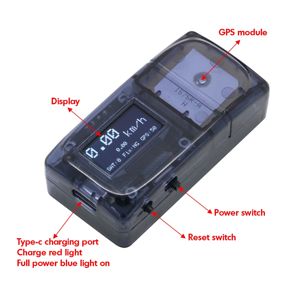 ZMR GPS Speed Detector Speedometer GPS Module Data Type-C Charger Hub ...