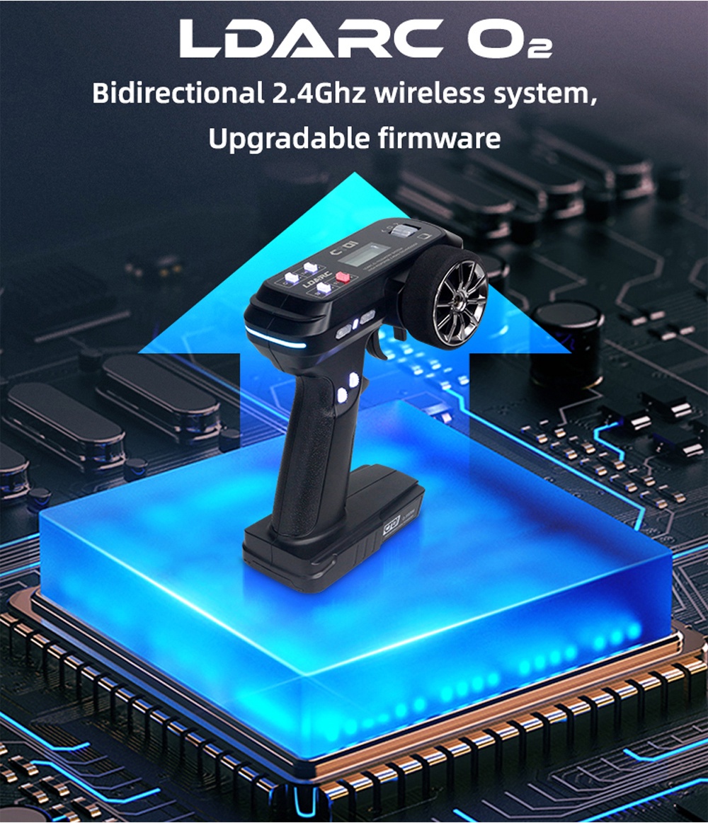 LDARC CT01 2.4G 8CH Two-Way Radio Control System Transmitter CR1800 CR ...