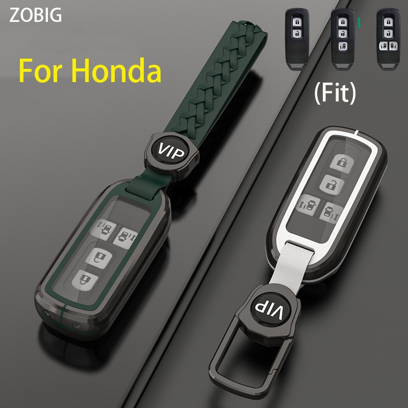 ZOBIG for Honda Key Fob Cover with Keychain Zinc alloy Protection Key ...