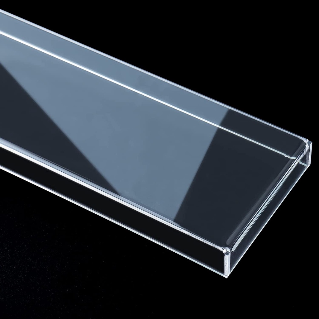 Clear Acrylic Plexiglass Keyboard Cover 20X7.8X2.5", Five Sided Tray O