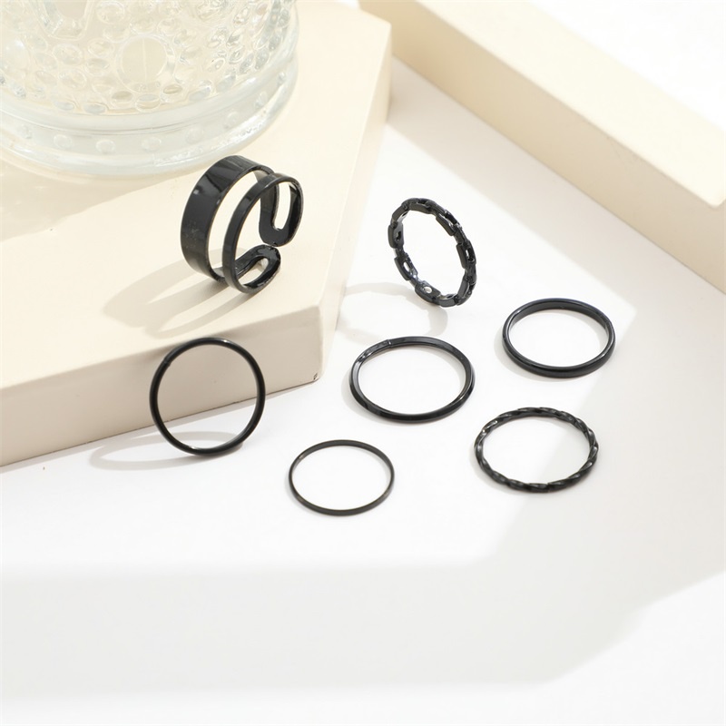 2 Pcs Fashion Geometric Knuckle Ring Sets Adjustable Rings For Couple ...