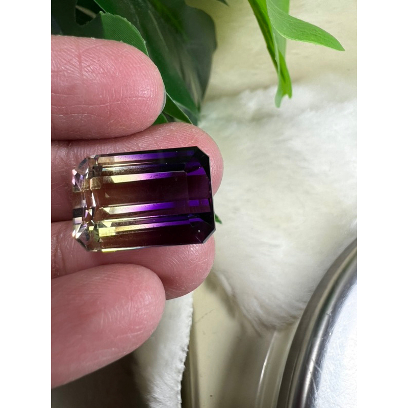Purple and Yellow Bi Colored Ametrine 18k Rose Gold Ring main image 0