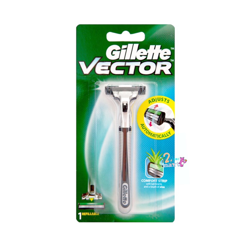 Gillette Vector Shaver Handle With Blade 1 Pc. | Shopee Malaysia