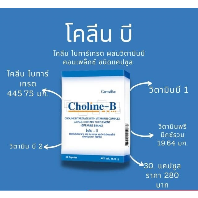 CHOLINE B GIFFARINE | Vitamin Supplement Vitamin-B Complex | Shopee ...