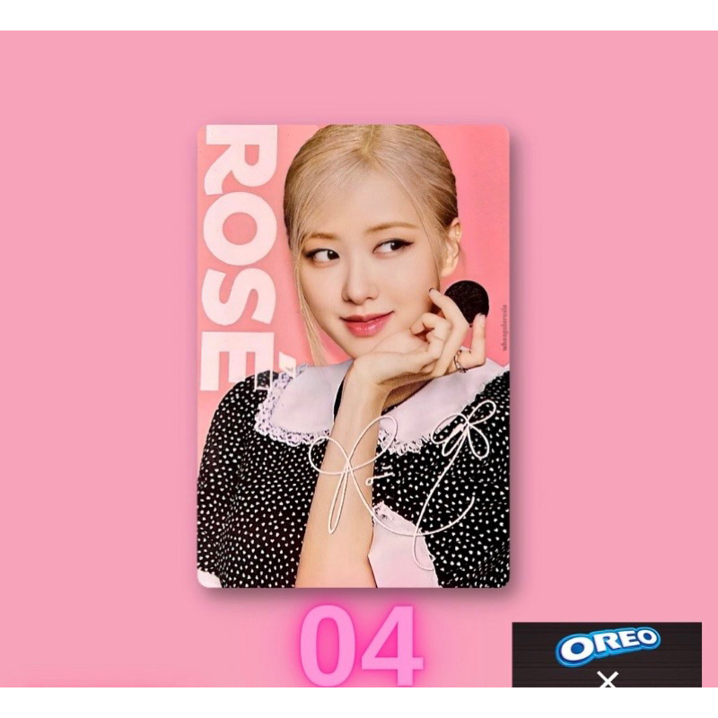 OREO x BLACKPINK Separate Photo Card Black Pink Exclusive Picture ...