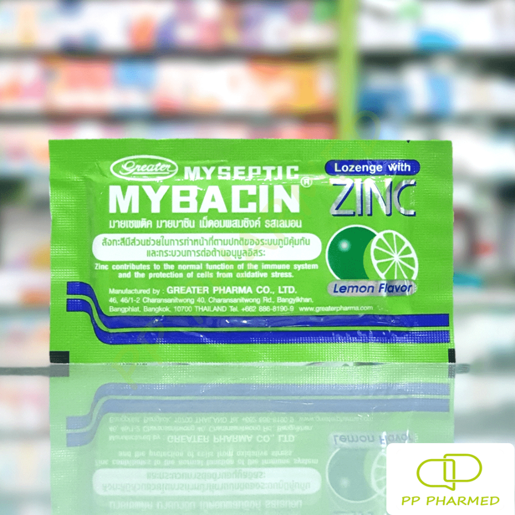 Mybacin Zinc Tablets Mixed With Mint Flavor Orange Lemon OTC Sachet ...