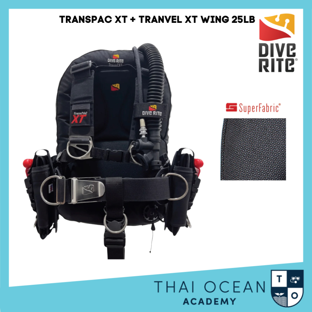 Dive Rite Transpac XT BCD Set Lightweight Wing Superfabric 25lb Airbag