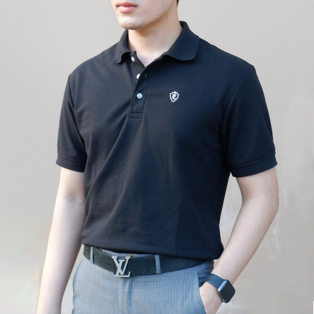 Poland Men's Polo Shirt Straight BaseBlack (Wearing For Traveling It