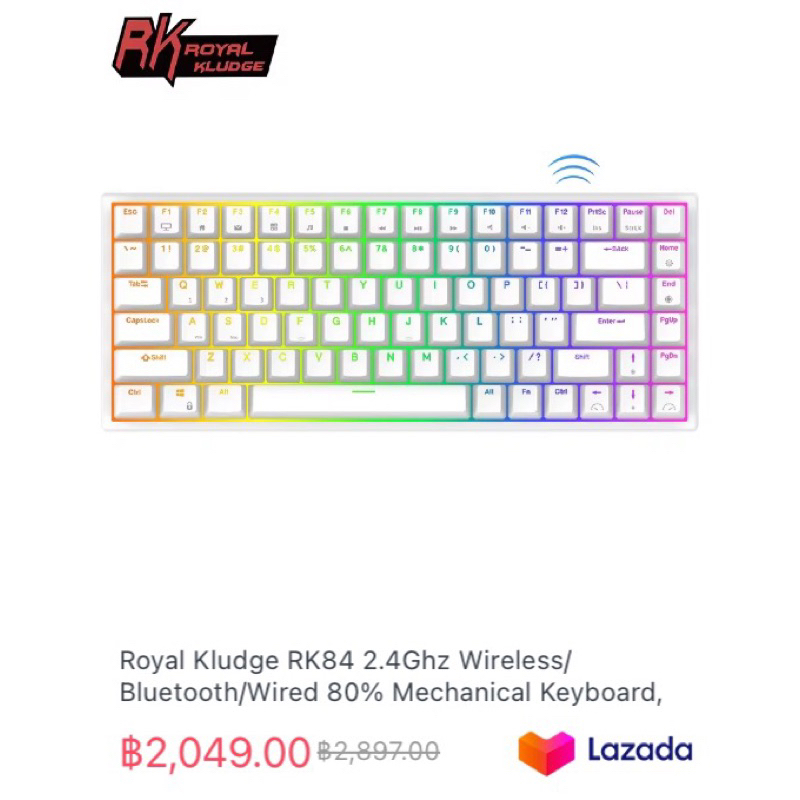 (red switch) Royal Kludge RK84 Mechanical keyboard | Shopee Malaysia