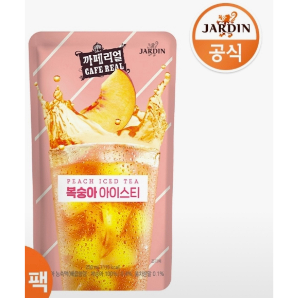 peach tea Ready To Drink Jadin cafe real Iced 230ml shine musket blue ...