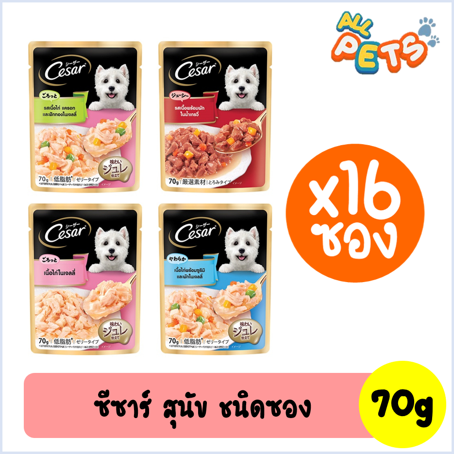(Box 16 Sachets) Clear Cesar Wet Dog Food 70g Pack Shopee Malaysia