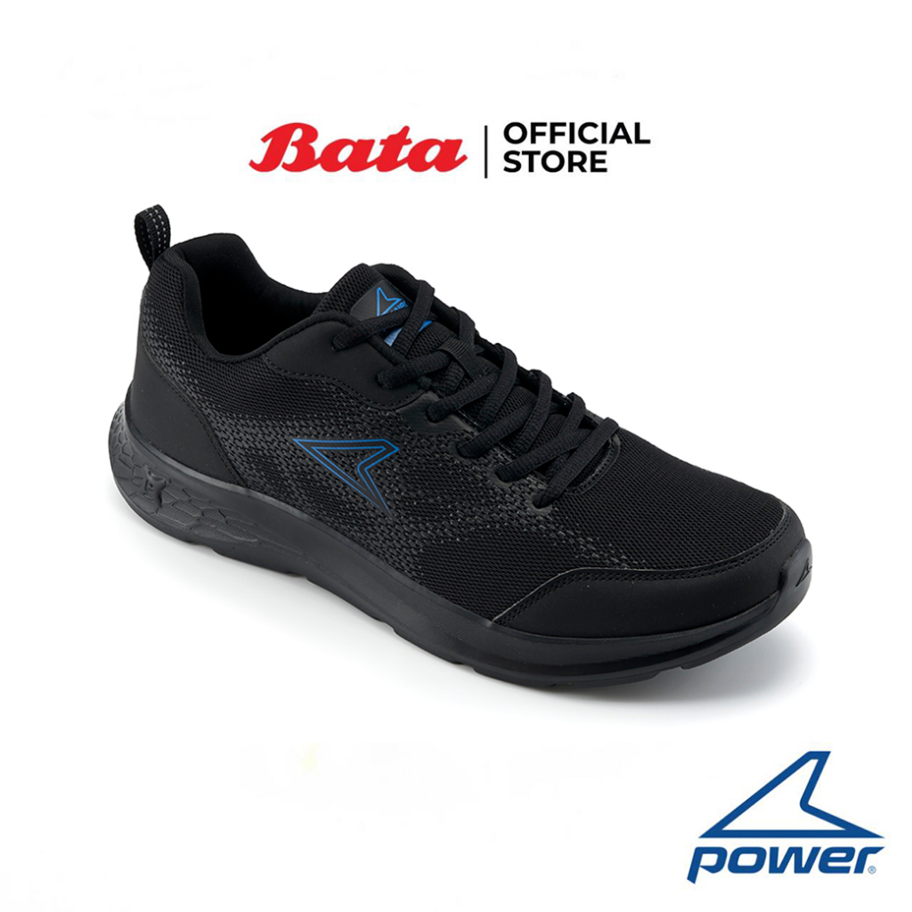Bata POWER Men's LaceUp Running Sports Shoes PLAZMA X 100 Black Code