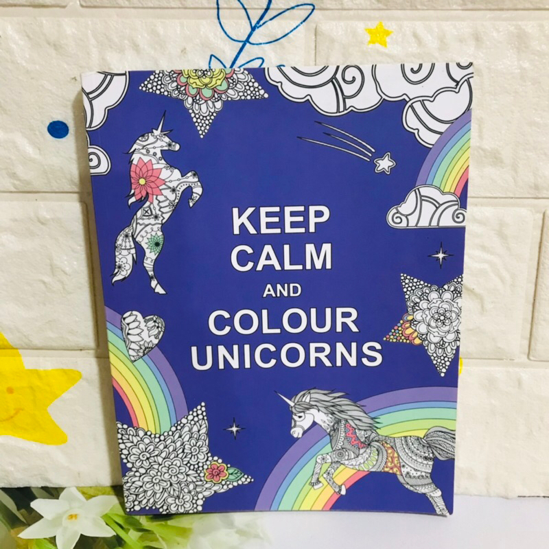 KEEP CALM AND COLOUR UNICORNS Used Soft Cover-al1 | Shopee Malaysia