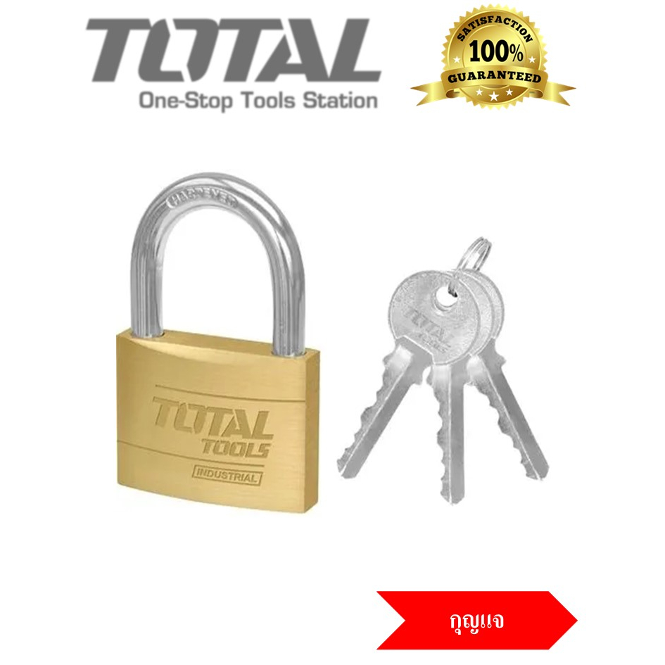 TOTAL Brass Padlock Spring Lock System Size 60 50 40 30 20 Mm (Brass ...