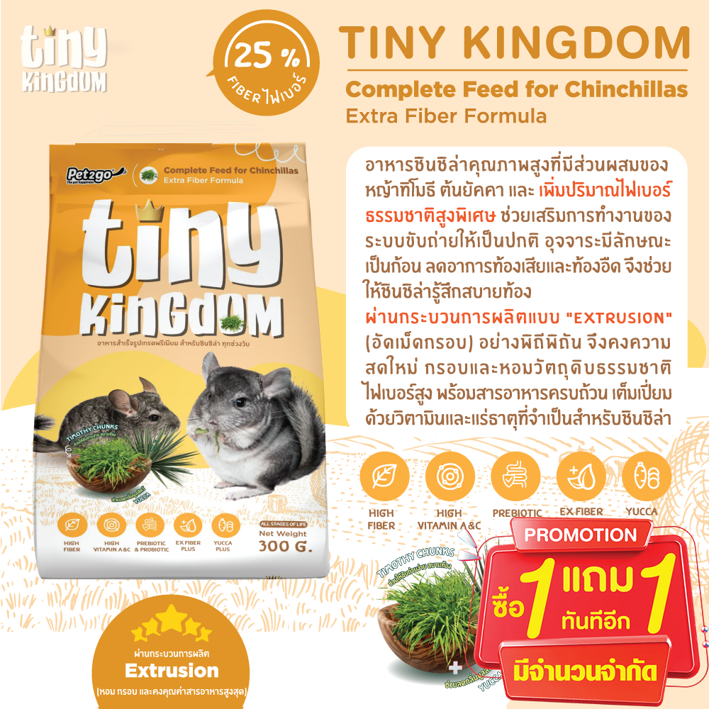 Special 1 Get 1 Limited Stock!!! FiberEnhanced Chinchilla Food 300g