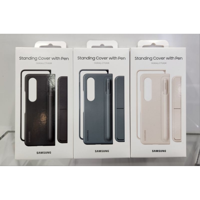 Samsung Standing Cover with Pen Black Case for Galaxy Z Fold4 | Shopee ...