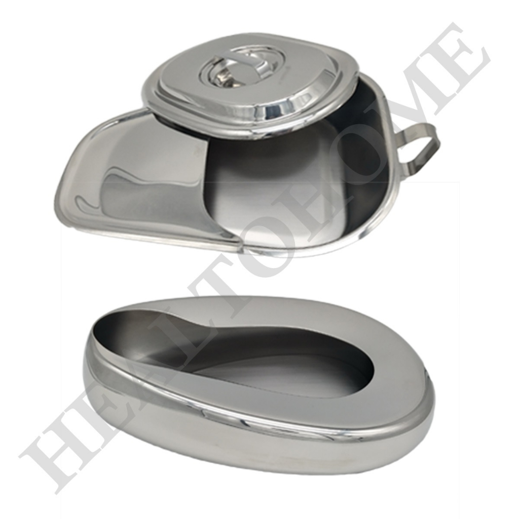 Stainless Steel bedpan Sleeping Pot (Round/Long Tongue Type With Lid