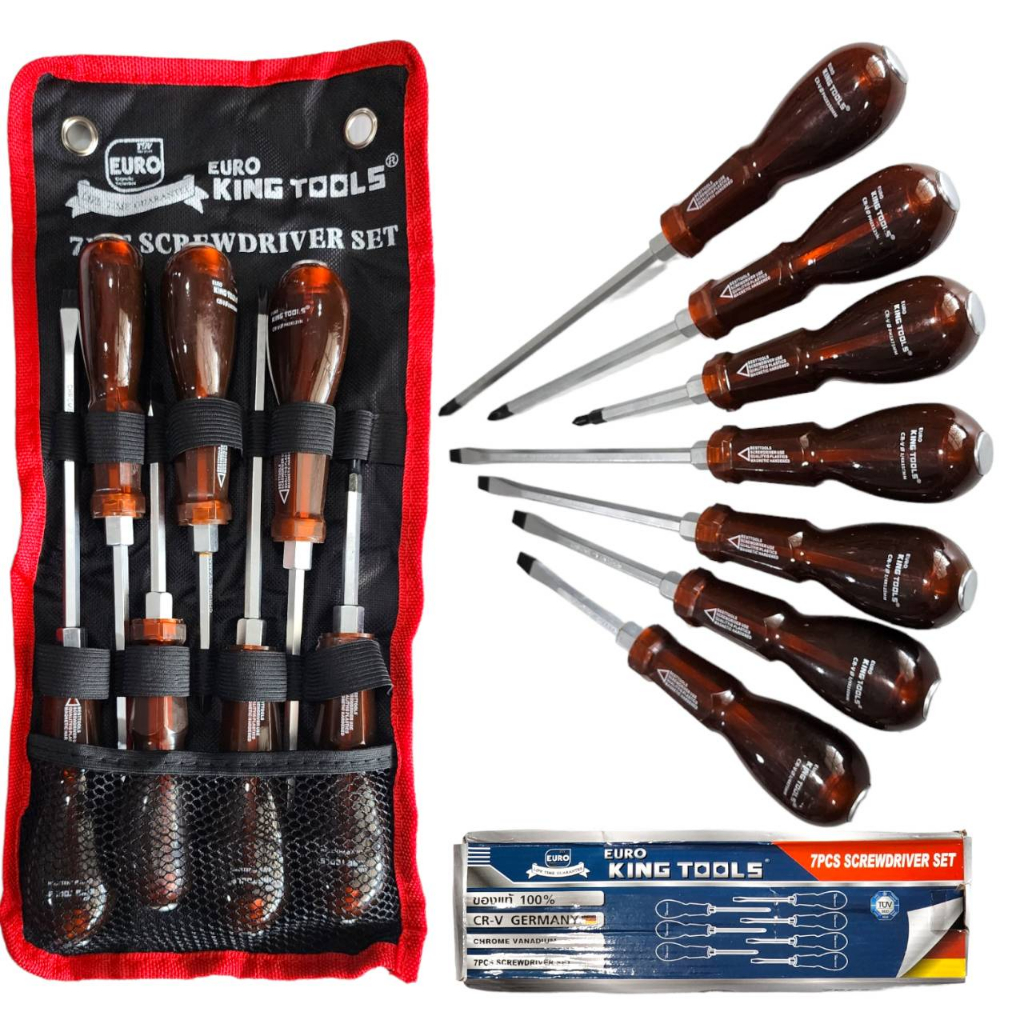 Euro King Tools Screwdriver Set Hammer Tip Can Be Hammered. 7