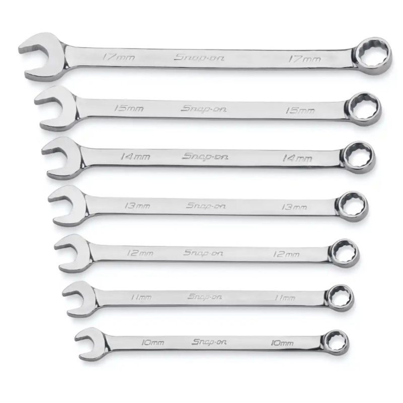 Snap-on 21mm & 22mm Metric Flank Drive Plus Combination Wrenches – USA Made, 2pc Set