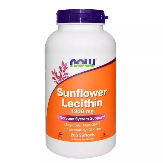 Reduce Fat Liver Mask Now Foods Sunflower Lecithin 1200 mg 200 Softgels