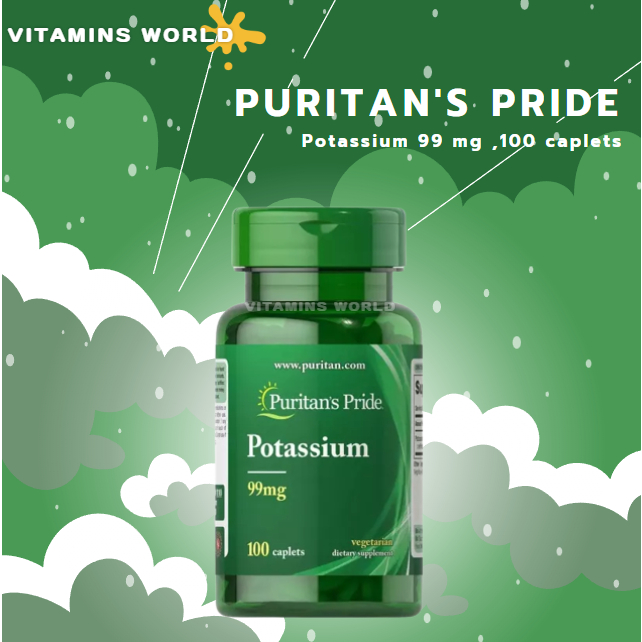 Puritan's Pride Potassium 99 mg 100 caplets (V.820) Shopee Malaysia