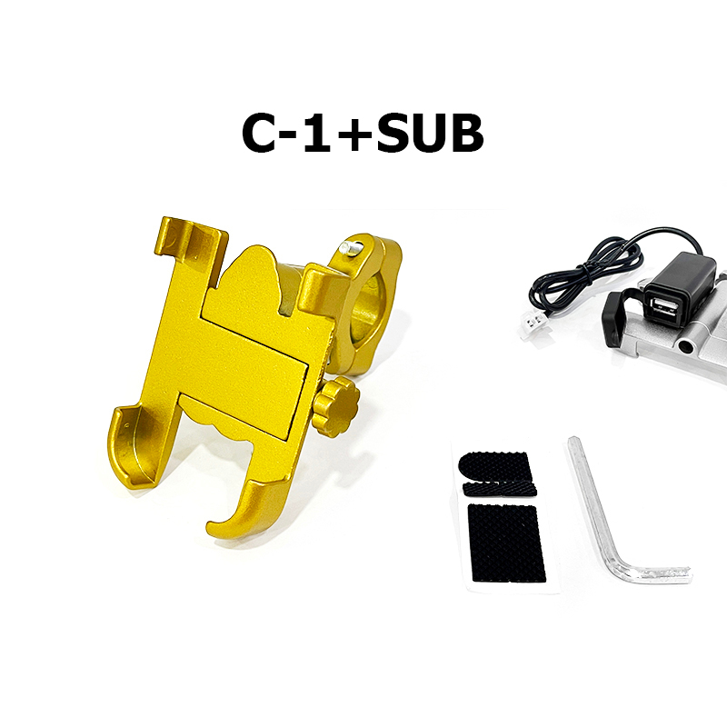 Mobile Phone Holder Motorcycle Charger HandlebarMounted USB Port And