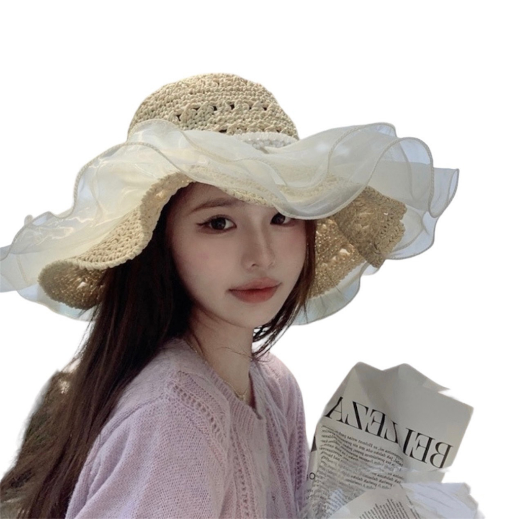 Summer Hat With Lace Decoration Korean Look Super Heart This Needs To ...