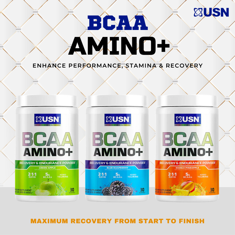 USN BCAA Amino+ 30 Servings (Powder May Coagulate. Due To Thailand