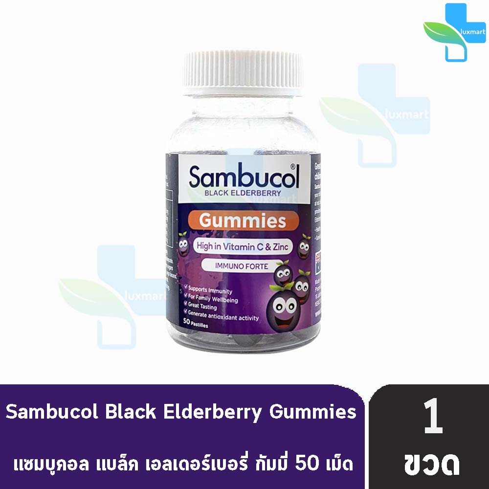 Sambucol Black Elderberry Gummies Gummy 50 Tablets [1 Bottle] Shopee