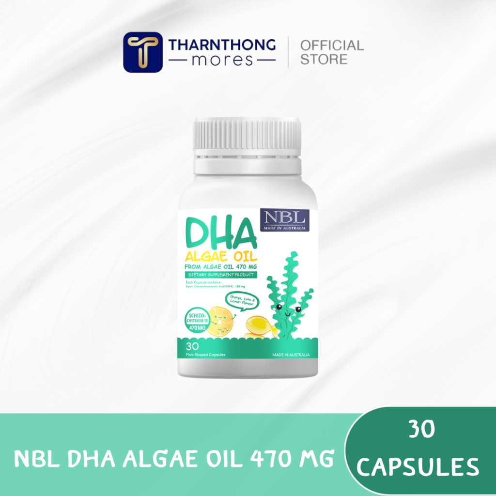 NBL DHA Algae Oil from 470 mg (30 Capsules) Seaweed Concentrate 470 mg