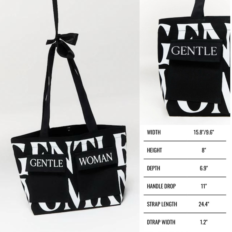 Gentlewoman Logo On Double Pocket Mini Tote | Shopee Malaysia
