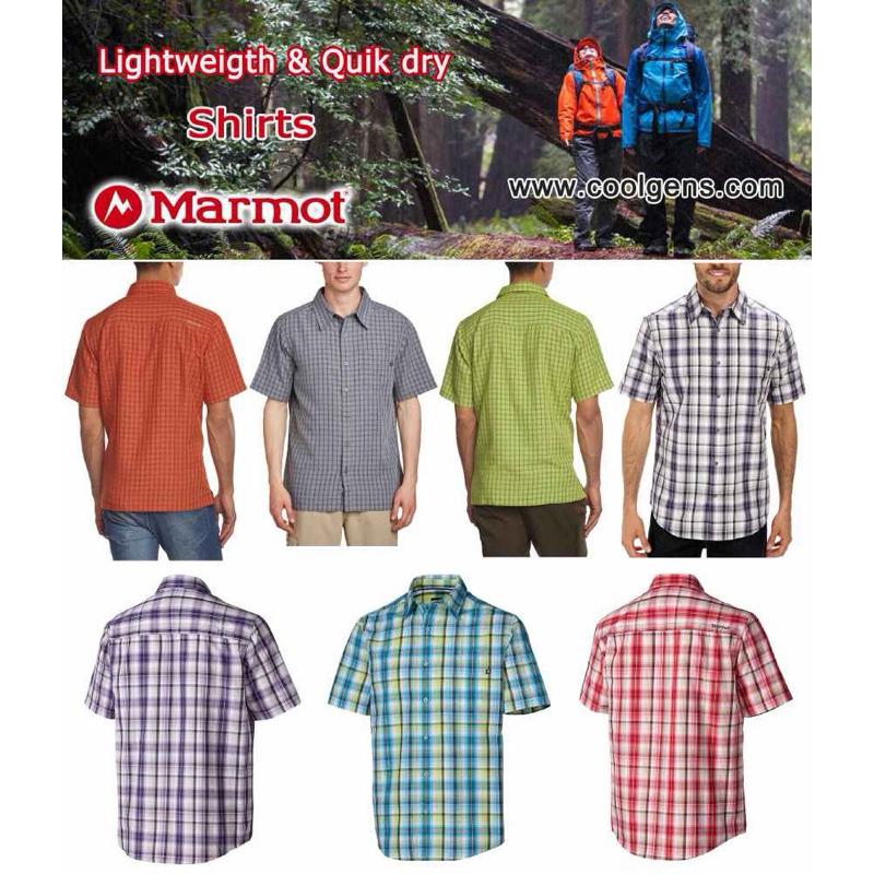 Marmot Ligthweight Short Sleeve Quik dry Shirts Eldridge Dobson Shopee Malaysia